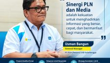 General Manager PT PLN (Persero) UID Sulawesi Utara, Tengah, dan Gorontalo (Suluttenggo), Usman Bangun, menyampaikan apresiasi kepada seluruh insan pers yang selama ini telah menjadi mitra strategis dalam mendukung penyebaran informasi kepada masyarakat.