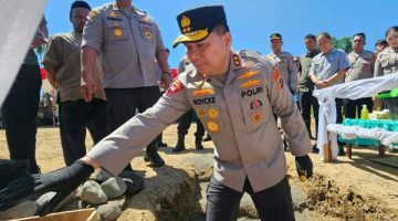 Kapolda Sulut Letakkan Batu Pertama Gedung Satpas Polres Minahasa Selatan