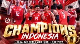 Timnas Voli Putra Indonesia menorehkan sejarah baru setelah sukses menjuarai AVC Men's Volleyball Cup 2026.