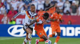 Timnas Jerman memastikan langkah ke babak 32 besar Piala Dunia 2026 setelah meraih kemenangan 2-1 atas Pantai Gading pada laga kedua Grup E di Toronto Stadium, Minggu (21/6/2026).