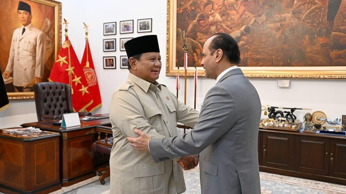 Presiden Republik Indonesia, Prabowo Subianto, menerima kunjungan dari Wakil Perdana Menteri sekaligus Menteri Negara Urusan Pertahanan Qatar, Sheikh Saoud bin Abdulrahman bin Hassan bin Ali Al Thani di Istana Merdeka, Jakarta, pada Senin, 1 Juni 2026. Foto: BPMI Setpres/Muchlis Jr