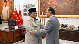Presiden Republik Indonesia, Prabowo Subianto, menerima kunjungan dari Wakil Perdana Menteri sekaligus Menteri Negara Urusan Pertahanan Qatar, Sheikh Saoud bin Abdulrahman bin Hassan bin Ali Al Thani di Istana Merdeka, Jakarta, pada Senin, 1 Juni 2026. Foto: BPMI Setpres/Muchlis Jr