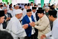 Presiden Prabowo Subianto menghadiri Penutupan Musyawarah Nasional (Munas) Alim Ulama dan Konferensi Besar (Konbes) Nahdlatul Ulama (NU) 2026 yang diselenggarakan di Institut Agama Islam (IAI) Syaichona Mohammad Cholil, Kabupaten Bangkalan, Jawa Timur, pada Selasa, 23 Juni 2026. Foto: BPMI Setpres/Laily Rachev