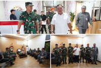 Foto: Bupati Minahasa, Dr. Robby Dondokambey, SSi, MAP., didampingi Kadispora Agustivo Tumundo, SE, MSi, menerima kunjungan kehormatan (Courtesy Call) Komandan Lanud Sam Ratulangi, Marsma TNI Yoyon Kuscahyono, S.Sos., bersama Kepala Dinas Lanud Sam Ratulangi.