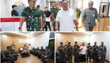 Foto: Bupati Minahasa, Dr. Robby Dondokambey, SSi, MAP., didampingi Kadispora Agustivo Tumundo, SE, MSi, menerima kunjungan kehormatan (Courtesy Call) Komandan Lanud Sam Ratulangi, Marsma TNI Yoyon Kuscahyono, S.Sos., bersama Kepala Dinas Lanud Sam Ratulangi.