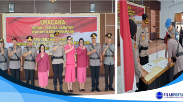 Kapolres Minahasa Pimpin Sertijab Waka Polres dan Penyerahan Jabatan Sejumlah PJU