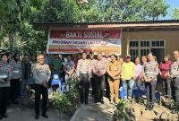 Ditlantas Polda Sulut meresmikan rumah hasil program bedah rumah milik keluarga Heri Onibala Angkow di Kelurahan Malalayang I Timur, Kecamatan Malalayang, Kota Manado, Selasa (7/7/2026).