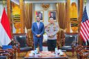 Kapolri menerima kunjungan kehormatan Direktur FBI Kash Patel di Mabes Polri, Jakarta Selatan, Kamis (23/7/2026).