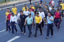 Kapolda Sulawesi Utara Irjen Pol. Roycke Harry Langie, Pangdam XIII/Merdeka Mayjen TNI Mirza Agus, jajaran Forkopimda Sulut olahraga bersama.