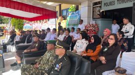 Lembaga Pemasyarakatan (Lapas) Perempuan Kelas IIB Manado menghadiri Upacara Peringatan Hari Bhayangkara ke-80 yang digelar di Markas Polres Tomohon, Rabu (1/7/2026).