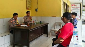 Personel Polsek Likupang, Polres Minahasa Utara, bergerak cepat menangani keributan antar pelajar yang terjadi di Terminal Desa Likupang Dua, Kecamatan Likupang Timur, Kamis (23/7/2026).