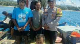 Empat nelayan asal Kota Bitung akhirnya ditemukan selamat setelah delapan hari terombang-ambing di perairan Sulawesi Utara akibat perahu mereka mengalami kerusakan mesin.