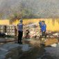 Kebakaran lahan kosong terjadi di Desa Maumbi Jaga IX, Kecamatan Kalawat, Kabupaten Minahasa Utara, Sabtu (25/7/2026) siang.