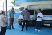 Kapolres Kotamobagu AKBP Abdul Kholik meninjau langsung progres pembangunan SPPG, Selasa (28/7/2026)