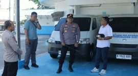 Kapolres Kotamobagu AKBP Abdul Kholik meninjau langsung progres pembangunan SPPG, Selasa (28/7/2026)