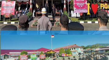 Dipimpin AKBP Steven Simbar, Polres Minahasa Gelar Upacara HUT Bhayangkara ke-80