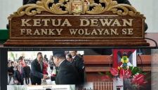 Foto Dok: Franky Wolayan, SE resmi dilantik dan mengucapkan sumpah janji sebagai Ketua DPRD Kabupaten Minahasa dan diambil sumpah oleh Ketua Pengadilan Negeri Tondano, Dr Erenst Ulaen SH MH, untuk sisa masa jabatan 2024–2029.