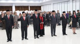 Bupati Minahasa Robby Dondokambey melakukan Pengambilan Sumpah/Janji ASN dalam Jabatan Pimpinan Tinggi Pratama di Lingkungan Pemerintah Kabupaten Minahasa, Kamis (23/7/2026).
