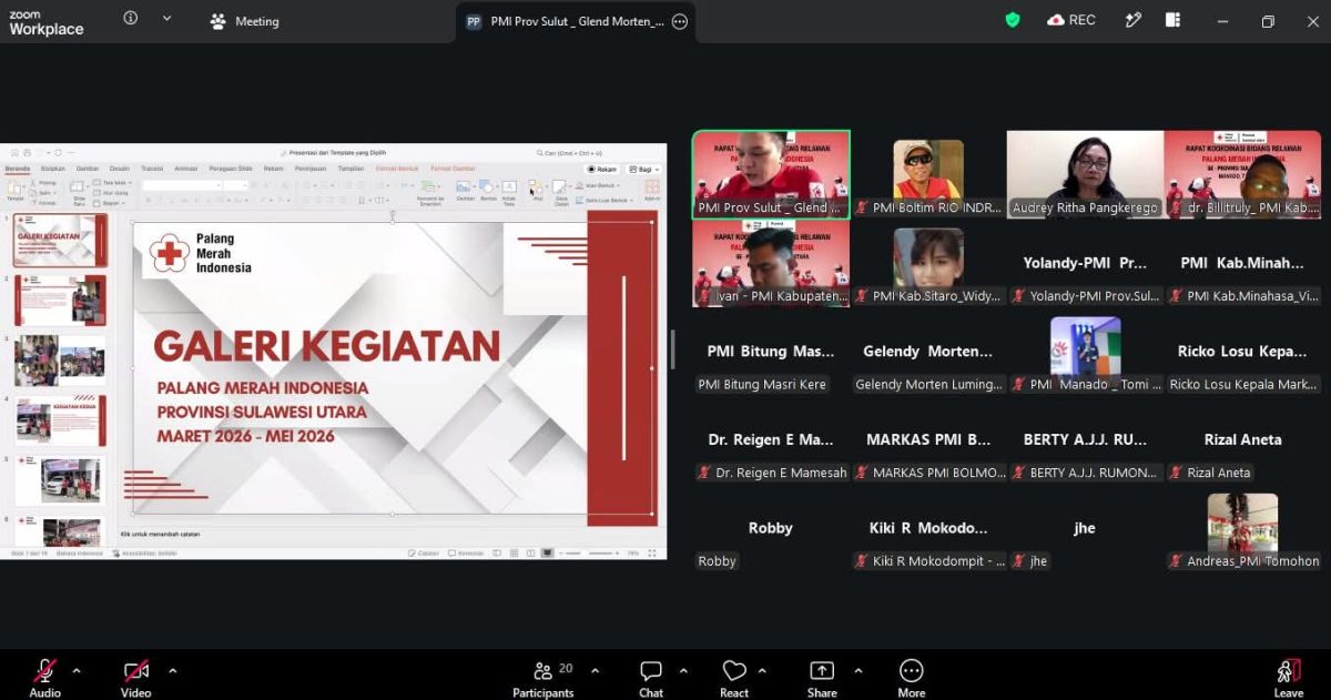 Pengurus Palang Merah Indonesia (PMI) Provinsi Sulawesi Utara menggelar rapat koordinasi bidang anggota dan relawan untuk memperkuat kualitas sumber daya manusia (SDM) di lingkungan PMI.