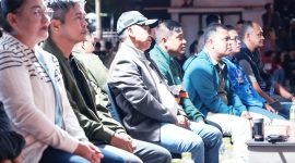 Panglima Kodam XIII/Merdeka Mayjen TNI Mirza Agus, S.I.P., menghadiri kegiatan nonton bareng (nobar) pertandingan Piala Dunia 2026 yang digelar di Lapangan Sparta Tikala, Kota Manado, Sabtu (11/7/2026) dini hari.
