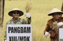 Pangdam XIII/Merdeka Mayjen TNI Mirza Agus, S.I.P., menghadiri Panen Raya Padi Serentak Program Ketahanan Pangan TNI di Desa Tapadaka Timur, Kecamatan Dumoga, Kabupaten Bolaang Mongondow, Selasa (14/7/2026).