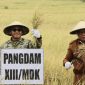 Pangdam XIII/Merdeka Mayjen TNI Mirza Agus, S.I.P., menghadiri Panen Raya Padi Serentak Program Ketahanan Pangan TNI di Desa Tapadaka Timur, Kecamatan Dumoga, Kabupaten Bolaang Mongondow, Selasa (14/7/2026).