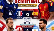 Piala Dunia 2026 memasuki babak semifinal dengan menyisakan empat tim terbaik yang masih berpeluang meraih gelar juara dunia.
