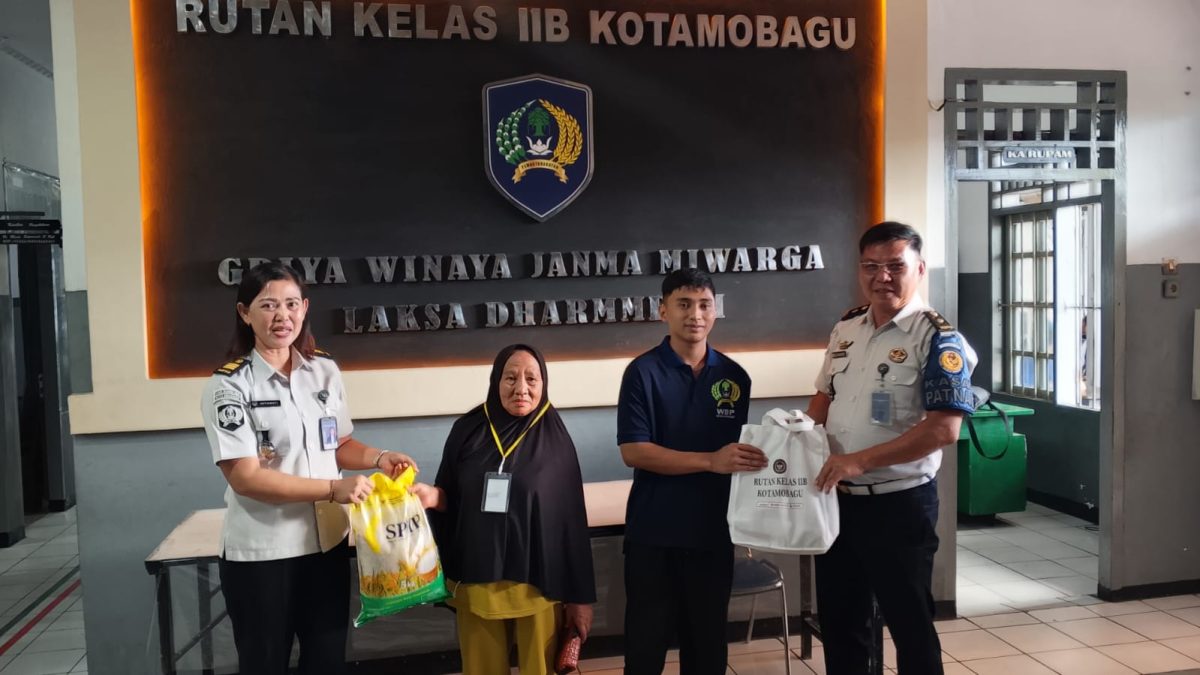 Rutan Kelas IIB Kotamobagu kembali menyalurkan bantuan sosial berupa paket sembako kepada keluarga Warga Binaan Pemasyarakatan (WBP) yang kurang mampu di wilayah Bolaang Mongondow Raya, Rabu (15/7/2026).