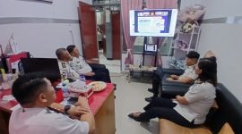 Rutan Kelas IIB Kotamobagu mengikuti kegiatan Analisis dan Evaluasi (ANEV) Capaian Kinerja Triwulan II Semester I Tahun 2026 secara virtual, Rabu (22/7).