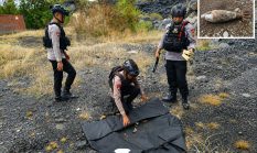 Gegana Brimob Polda Sulut Musnahkan Mortir Temuan Warga di Manado