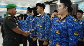 115 Pegawai Negeri Sipil (PNS) Kodam XIII/Merdeka resmi mengucapkan sumpah janji yang dipimpin Panglima Kodam XIII/Merdeka Mayjen TNI Mirza Agus di Aula Grhadika Jaya Sakti Makodam XIII/Merdeka, Selasa (28/7/2026).