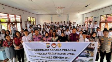 Hari Anak Nasional 2026, Bagian Psikologi Biro SDM Polda Sulawesi Utara menggelar psikoedukasi bagi pelajar SMA Negeri 3 Manado, Kamis (23/7/2026).