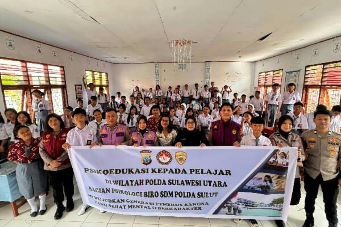 Hari Anak Nasional 2026, Bagian Psikologi Biro SDM Polda Sulawesi Utara menggelar psikoedukasi bagi pelajar SMA Negeri 3 Manado, Kamis (23/7/2026).