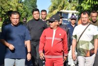 Kodam XIII/Merdeka menggelar olahraga bersama, coffee morning, dan nonton bareng Piala Dunia bersama insan pers Liputan Kodam di Makodam XIII/Merdeka, Selasa (7/7/2026).
