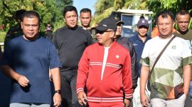 Kodam XIII/Merdeka menggelar olahraga bersama, coffee morning, dan nonton bareng Piala Dunia bersama insan pers Liputan Kodam di Makodam XIII/Merdeka, Selasa (7/7/2026).