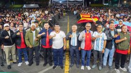 Pangdam XIII/Merdeka Mayjen TNI Mirza Agus, S.I.P., bersama jajaran Forum Koordinasi Pimpinan Daerah (Forkopimda) Provinsi Sulawesi Utara menghadiri kegiatan nonton bareng (nobar) final Piala Dunia 2026 yang digelar di kawasan Megamas, Kota Manado, Senin (20/7/2026) dini hari.