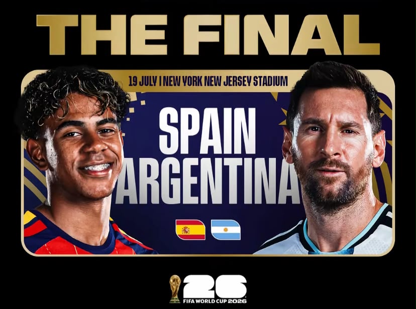 Final Piala Dunia 2026 akan menghadirkan laga impian antara juara bertahan Timnas Argentina dan juara Euro 2024 Timnas Spanyol.