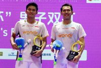 Ganda putra Indonesia Fajar Alfian/Muhammad Shohibul Fikri sukses menjuarai China Open 2026 setelah mengalahkan pasangan Korea Selatan