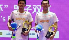 Ganda putra Indonesia Fajar Alfian/Muhammad Shohibul Fikri sukses menjuarai China Open 2026 setelah mengalahkan pasangan Korea Selatan