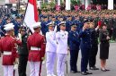 Presiden Prabowo Subianto memimpin Upacara Prasetya Perwira (Praspa) Tentara Nasional Indonesia (TNI) dan Kepolisian Negara Republik Indonesia (Polri) Tahun 2026 yang digelar di halaman depan Istana Merdeka, Jakarta, pada Rabu, 22 Juli 2026. Foto: BPMI Setpres/Muchlis Jr