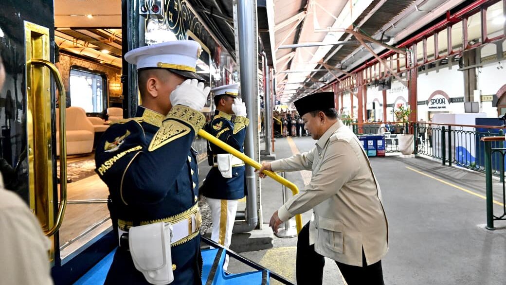 Presiden Prabowo Subianto melanjutkan rangkaian kunjungan kerjanya menuju Kabupaten Batang menggunakan moda transportasi KA Nusantara Explorer, pada Kamis, 30 Juli 2026 Foto: BPMI Setpres/Cahyo