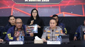 Bareskrim Polri membongkar dua jaringan judi online internasional yang beroperasi di Indonesia dan terhubung dengan Kamboja.