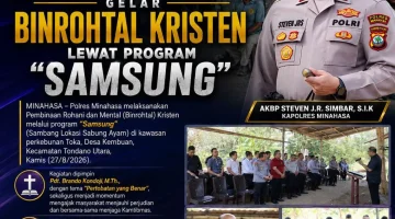 Polres Minahasa Hadirkan Program Samsung Binrohtal dan Kongkow dengan Warga Kembuan