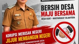 Pemerintah Desa Leilem Tiga, Kecamatan Sonder, Kabupaten Minahasa, secara resmi meluncurkan kampanye intensif anti-korupsi dengan tema sentral "Membangun Desa Tanpa Korupsi, Bersih Desa Maju Bersama."