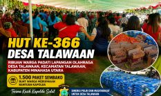 HUT ke-366 Desa Talawaan Meriah, Ribuan Warga Padati Lapangan Olahraga
