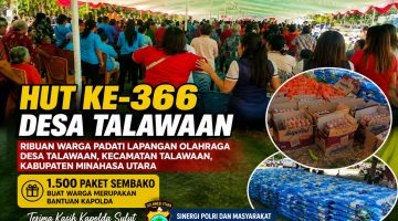 HUT ke-366 Desa Talawaan Meriah, Ribuan Warga Padati Lapangan Olahraga