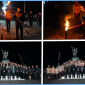 Foto Dok: Bupati dan Wakil Bupati di TMP Tondano saat nyala obor dan lilin menerangi pusara para pejuang. Dan foto bersama Forkopimda. 