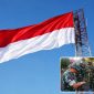Kodam XIII/Merdeka mengawali rangkaian peringatan Hari Ulang Tahun (HUT) ke-81 Kemerdekaan Republik Indonesia dengan mengibarkan Bendera Merah Putih raksasa di puncak Menara Tower Makodam XIII/Merdeka, Kota Manado, Sulawesi Utara, Sabtu (1/8/2026).