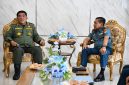 Audiensi antara Wakil Komandan Kodaeral VIII, Laksma TNI Tony Herdijanto, S.E., M.Sc., mewakili Dankodaeral VIII Laksda TNI Dery Triesananto Suhendi, dengan Gubernur Sulawesi Utara di Wisma Gubernuran Bumi Beringin, Manado, Selasa (4/8/2026).