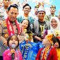 Kapolri Jenderal Polisi Listyo Sigit Prabowo memberikan ruang kepada tiga anak untuk menunjukkan kemampuan dan menceritakan cita-cita mereka, Selasa (11/8/2026).
